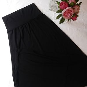 Black Floor Length Maxi Skirt